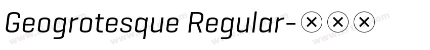 Geogrotesque Regular字体转换